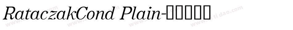 RataczakCond Plain字体转换